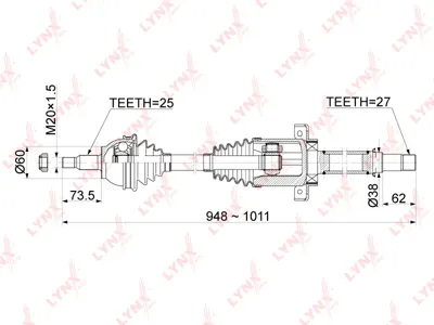 LYNX CD1079 Привод в сборе R