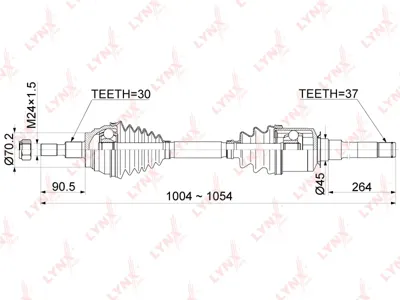 LYNX CD1081 Привод в сборе перед прав