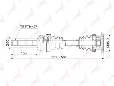 LYNX CD1117 Привод в сборе перед.