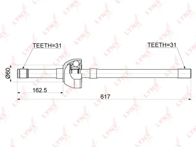 LYNX CD1171 Привод в сборе передний правый