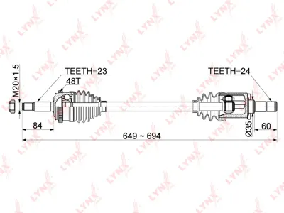 LYNX CD1180A Привод в сборе L