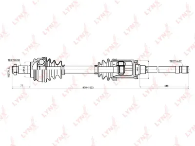 LYNX CD1416 Привод BMW X5 (E53) колеса переднего правый