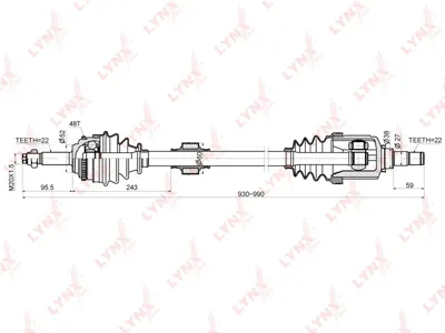 LYNX CD1802A Привод в сборе перед прав