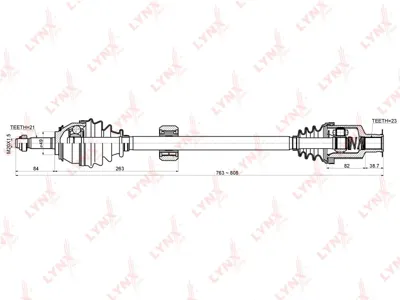 LYNX CD6306 Привод Renault Logan колеса переднего правый