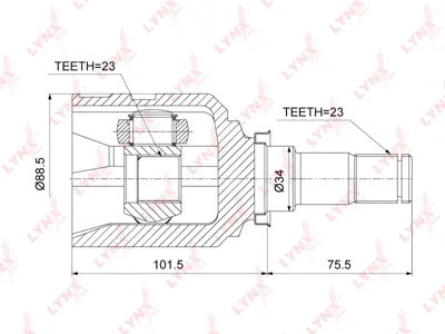 LYNX CI3719 ШРУС Toyota Corolla Caldina -06 внутр.