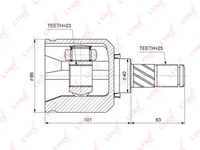 LYNX CI3748 Шрус Nissan Almera 95- внутр.