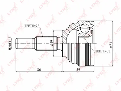 LYNX CO6326 ШРУС Renault Logan Clio II Megane II 1.4-1.6 02- нар.
