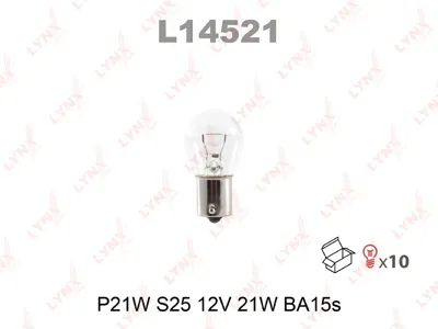 LYNX L14521 Лампа P21W 12V (BA15s)