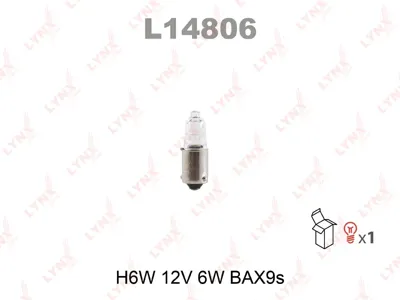 LYNX L14806 Лампа H6W 12V 6W BAX9s