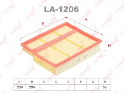 LYNX LA1206 Воздушный фильтр