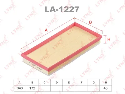 LYNX LA1227 Воздушный фильтр