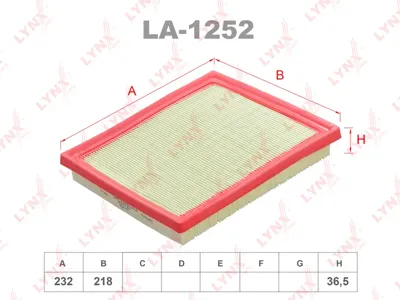 LYNX LA1252 Воздушный фильтр