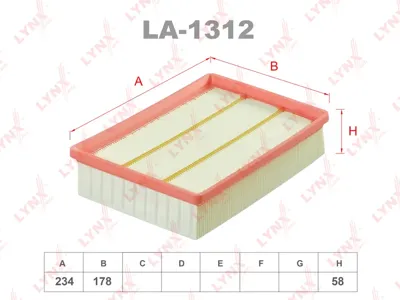 LYNX LA1312 Воздушный фильтр