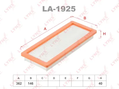LYNX LA1925 Воздушный фильтр