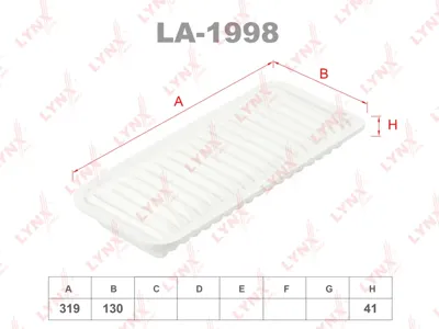 LYNX LA1998 Воздушный фильтр Daihatsu Sirion 1.3-1.5 05> YRV 1.3 01>
