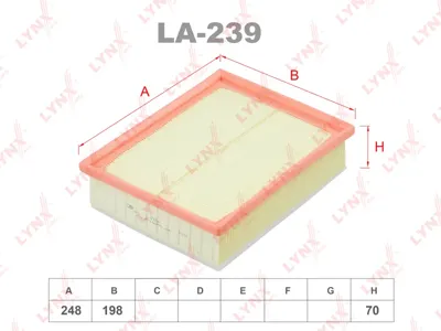 LYNX LA239 Воздушный фильтр