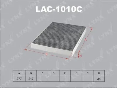 LYNX LAC1010C Фильтр салона AUDI Q7/VW T5/TOUAREG/PORSCHE CAYENNE угольный