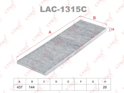 LYNX LAC1315C Фильтр салона угольный