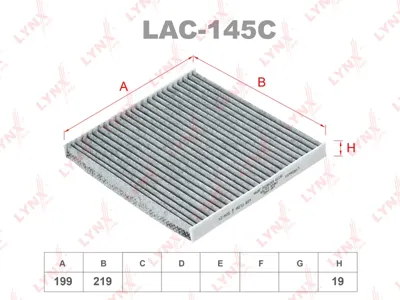 LYNX LAC145C Фильтр салона Toyota Corolla Avensis 02- угольный