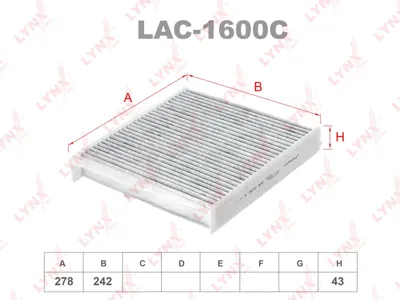LYNX LAC1600C Фильтр салона угольный