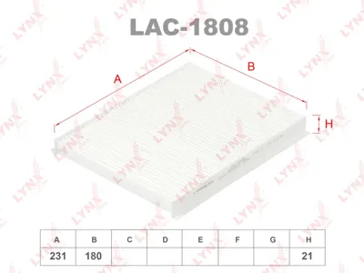 LYNX LAC1808 Фильтр салона Fiat Bravo II 07> Stilo 01>