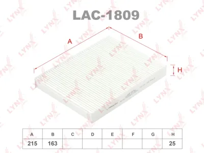 LYNX LAC1809 Фильтр салона Fiat DOBLO 01-