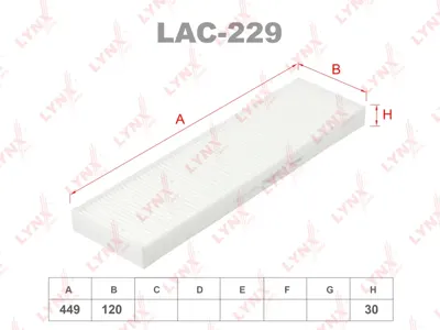 LYNX LAC229 Фильтр салона