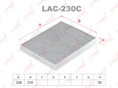 LYNX LAC230C Фильтр салона угольный Ford C-Max Galaxy , Volvo S40S80 all 04>