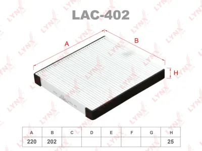 LYNX LAC402 Фильтр салона