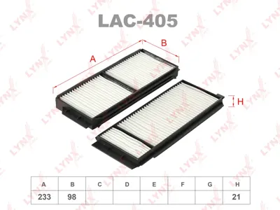 LYNX LAC405 Фильтр салона (2шт)