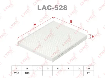 LYNX LAC528 Фильтр салона Hyundai ix20 (10-) Kia Venga (09-)