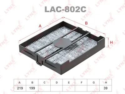 LYNX LAC802C Фильтр салона Forester 2.02.5 02- угольный