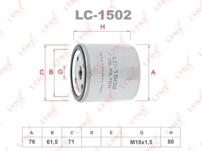 LYNX LC1502 Фильтр масляный