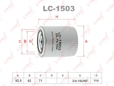 LYNX LC1503 Фильтр масляный