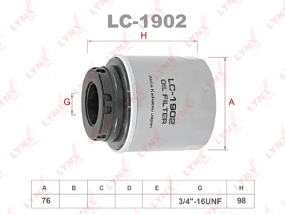 LYNX LC1902 Фильтр масляный