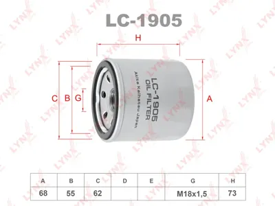 LYNX LC1905 Фильтр масляный