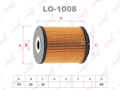 LYNX LO1008 Фильтр масляный