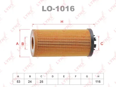 LYNX LO1016 Фильтр масляный Audi A6(4F5) 2.7d 04-08