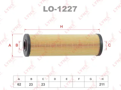 LYNX LO1227 Фильтр масляный (картридж)
