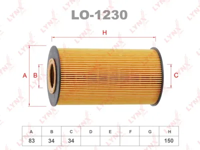 LYNX LO1230 Фильтр масляный