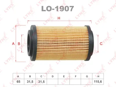 LYNX LO1907 Фильтр масляный