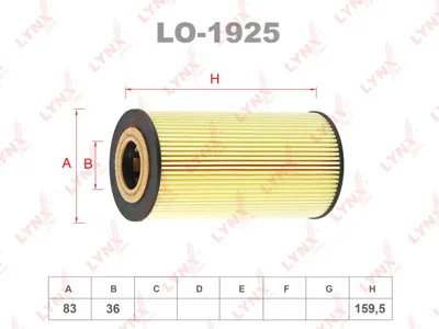 LYNX LO1925 Фильтр масляный