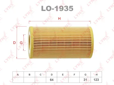 LYNX LO1935 Фильтр масляный