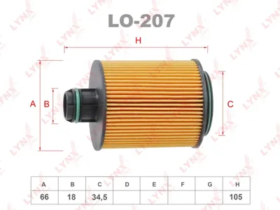 LYNX LO207 Фильтр масляный (картридж)