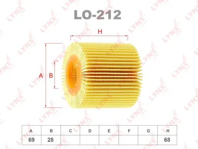 LYNX LO212 Фильтр масляный