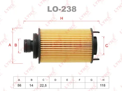 LYNX LO238 Фильтр масляный