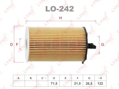 LYNX LO242 Фильтр масляный