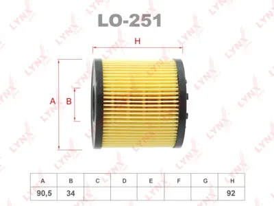 LYNX LO251 Фильтр масляный