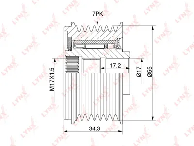 LYNX PA1173 Муфта свободного хода генератора