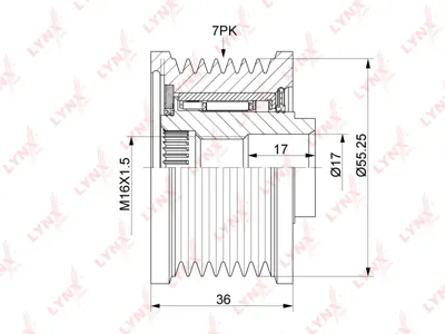 LYNX PA1194 Муфта свободного хода генератора